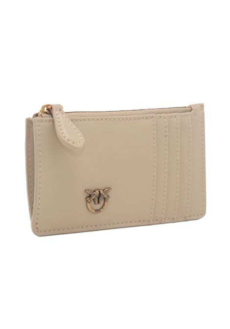 Portacarte Pinko donna 100251 A0F1 C50Q  beige oro PINKO | Portafogli | 100251 A0F1C50Q